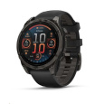 Garmin fenix® 8 – 47 mm, AMOLED, Sapphire, Carbon grey DLC titanium s Black/Gray silikonovým řemínkem, EU