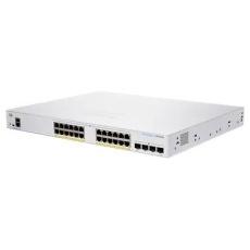 Cisco switch CBS350-24P-4G-UK, 24xGbE RJ45, 4xSFP, fanless, PoE+, 195W - REFRESH