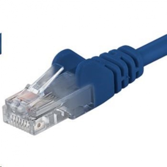 PREMIUMCORD Patch kabel UTP RJ45-RJ45 CAT5e 0.5m modrá