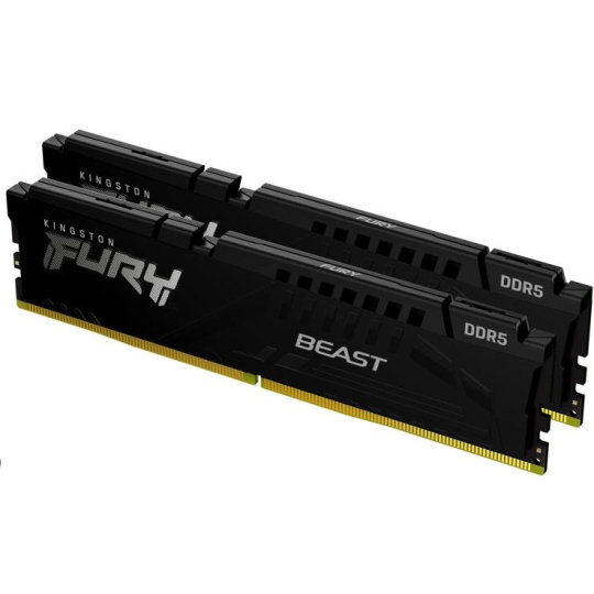 KINGSTON DIMM DDR5 16GB (Kit of 2) 4800MT/s CL38 FURY Beast Černá