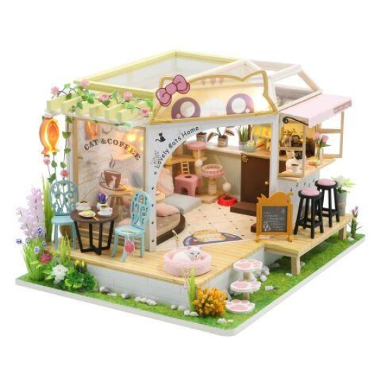 2Kids Toys miniatura domečku Kočičí kavárna se zahrádkou 2Kids Toys miniatura domečku Kočičí kavárna se zahrádkou