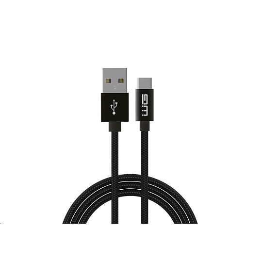 WG - Datový kabel SUPER CHARGE Type-C na USB-A, 1 metr, 5 A, černá