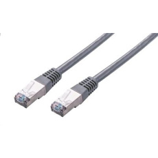 C-TECH kabel patchcord Cat5e, FTP, šedý, 1m