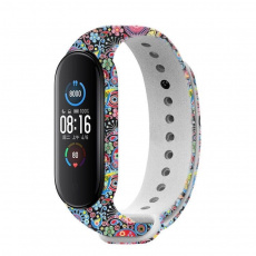 Rhinotech řemínek pro Xiaomi Mi Band 6 černá - motiv karneval Rhinotech řemínek pro Xiaomi Mi Band 6 černá - motiv karneval