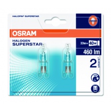 OSRAM Halogen Halopin ECO Superstar 66733 ECO SST 230V 33W G9 noDIM D Sklo čiré 460lm 2700K 2000h (blistr 2ks) OSRAM Halogen Halopin ECO Superstar 66733 ECO SST 230V 33W G9 noDIM D Sklo čiré 460lm 2700K 2000h (blistr 2ks)