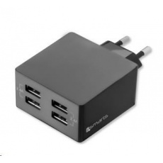 4smarts nabíječka do sítě, 4x USB, 2,4 A, černá 4smarts nabíječka do sítě, 4x USB, 2,4 A, černá