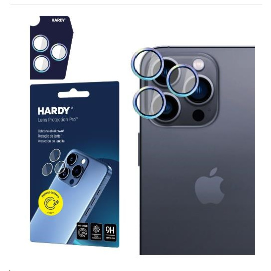 3mk ochrana kamery HARDY Lens Protection Pro pro iPhone 15 Pro, Rainbow