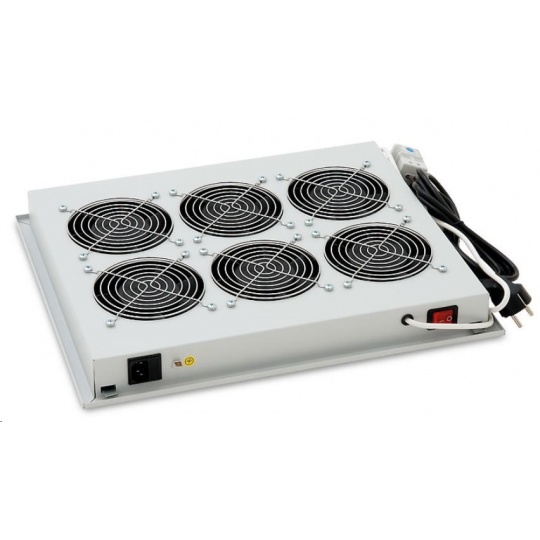 TRITON Ventilační jednotka horní (spodní), 6 ventilátory-230V/90W, termostat, černá