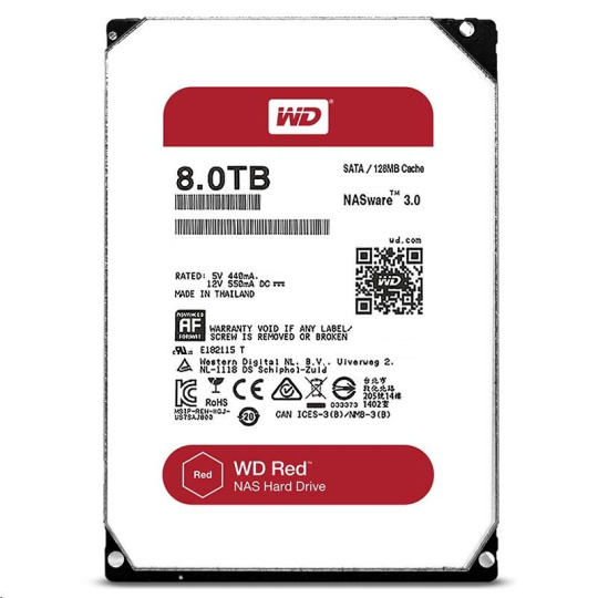 BAZAR - WD RED PLUS NAS WD80EFZZ 8TB SATAIII/600 128MB cache CMR