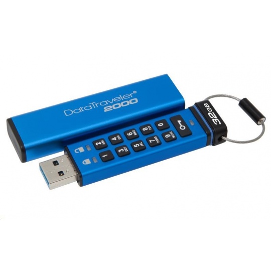 Kingston 32GB USB 3.0 DataTraveler 2000 s klávesnicí a 256bitovým šifrováním