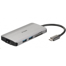 D-Link DUB-M810 8-in-1 USB-C Hub with HDMI/Ethernet/Card Reader/Power Delivery