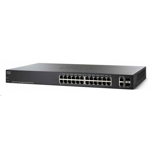 Cisco switch SG220-26P-RF, 24x10/100/1000, 2xGbE SFP/RJ-45, PoE, REFRESH