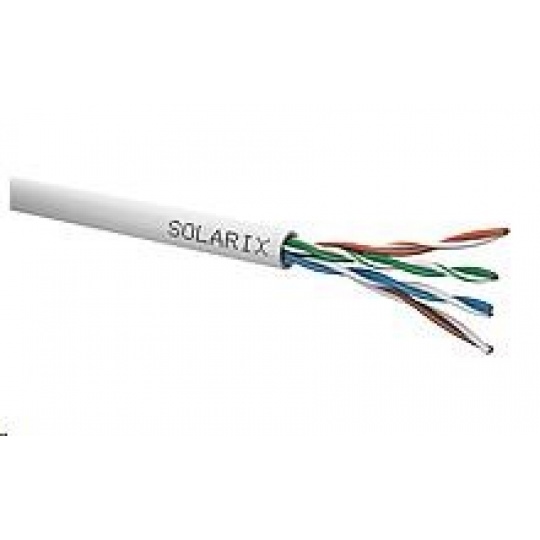 Instalační kabel Solarix UTP, Cat5E, drát, PVC, box 500m SXKD-5E-UTP-PVC