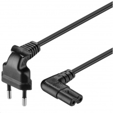 PREMIUMCORD Kabel síťový 230V k magnetofonu se zahnutými konektory 2m PREMIUMCORD Kabel síťový 230V k magnetofonu se zahnutými konektory 2m