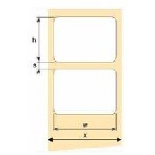 OEM termoetikety 100mm x 126mm termoetikety, cena za 500 ks