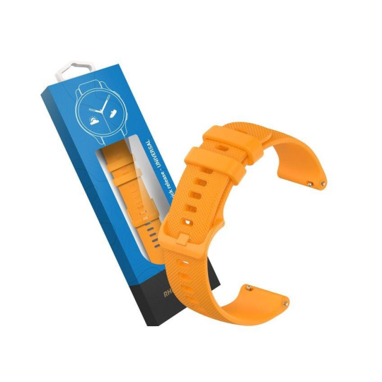 RhinoTech univerzální silikonový řemínek Quick Release 18mm, oranžová RhinoTech univerzální silikonový řemínek Quick Release 18mm, oranžová