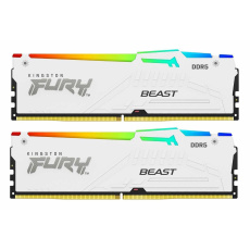 KINGSTON DIMM DDR5 64GB (Kit of 2) 6000MT/s CL30 Non-ECC FURY Beast RGB XMP, Bílá KINGSTON DIMM DDR5 64GB (Kit of 2) 6000MT/s CL30 Non-ECC FURY Beast RGB XMP, Bílá