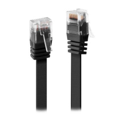 XtendLan patch kabel Cat6, UTP - 3m, černý, plochý XtendLan patch kabel Cat6, UTP - 3m, černý, plochý