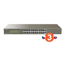 Tenda TEG1124P-24-250W - PoE AT Switch 235Watt, 24xRJ45 Switch s 24x 10/100/1000 Mbps PoE, Kov Tenda TEG1124P-24-250W - PoE AT Switch 235Watt, 24xRJ45 Switch s 24x 10/100/1000 Mbps PoE, Kov