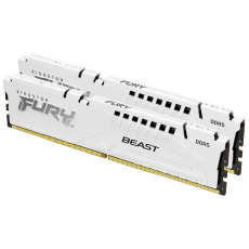 KINGSTON DIMM DDR5 32GB (Kit of 2) 6400MT/s CL32 ECC FURY Beast XMP Bílá KINGSTON DIMM DDR5 32GB (Kit of 2) 6400MT/s CL32 ECC FURY Beast XMP Bílá