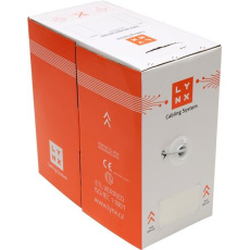 FTP kabel LYNX, Cat5E, drát, LS0H, DCa, šedý, 305m FTP kabel LYNX, Cat5E, drát, LS0H, DCa, šedý, 305m