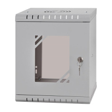 LEXI-Net 10" nástěnný rozvaděč Basic 6U 292x300, skleněné dveře, bez zad, svařovaný, šedý LEXI-Net 10" nástěnný rozvaděč Basic 6U 292x300, skleněné dveře, bez zad, svařovaný, šedý