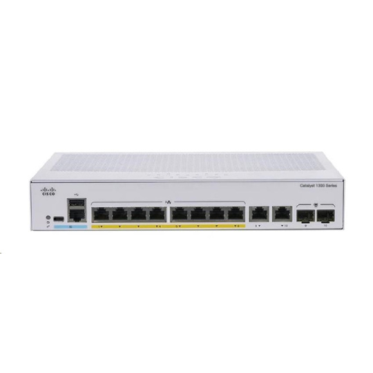 BAZAR - Cisco Catalyst switch C1300-8MGP-2X (4xGbE,4x2,5GbE,2xSFP+,8xPoE+,120W,fanless) - REFRESH - Rozbaleno (Komplet) BAZAR - Cisco Catalyst switch C1300-8MGP-2X (4xGbE,4x2,5GbE,2xSFP+,8xPoE+,120W,fanless) - REFRESH - Rozbaleno (Komplet)