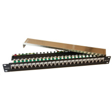 19" Patch panel LEXI-Net EXCLUSIVE 24port, FTP, 50µm, Cat5E, duální svorkovnice, černý 19" Patch panel LEXI-Net EXCLUSIVE 24port, FTP, 50µm, Cat5E, duální svorkovnice, černý