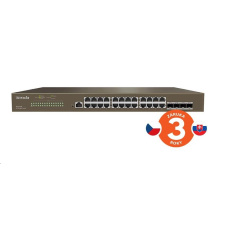 Tenda TEG3328F - L2 Managed Gigabit Switch, 24x RJ45 10/100/1000 Mb/s, 4x SFP 1 Gb/s Tenda TEG3328F - L2 Managed Gigabit Switch, 24x RJ45 10/100/1000 Mb/s, 4x SFP 1 Gb/s
