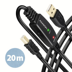 AXAGON ADR-220B, USB 2.0 A-M -> B-M aktivní propojovací / repeater kabel, 20m AXAGON ADR-220B, USB 2.0 A-M -> B-M aktivní propojovací / repeater kabel, 20m