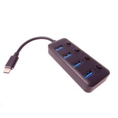 PREMIUMCORD 5G SuperSpeed USB Hub Type C na 4x USB 3.1 A Gen1, vypínače portů PREMIUMCORD 5G SuperSpeed USB Hub Type C na 4x USB 3.1 A Gen1, vypínače portů